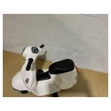 OLAKIDS Vespa Scooter Kids Motorcycle by OLAKIDS, 6V Ride on Electric Motorcycle with Training Wheels, Headlight, Battery Powered 3 Wheels Toy Gift with LED Headlight Horn for Boys Girls (White) (Miss