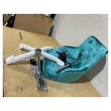 Gymax Velvet Office Chair Upholstered Swivel Computer Task Chair Turquoise 23.5