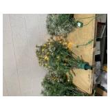 BreeBe - Artificial Xmas Tree 7.5ft Pre-Lit with Hinged Design & Fast Power Connector - Green (Missing Hardware)