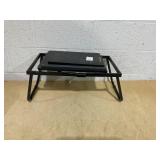 Designstyles Black Folding Laptop Lap Desk - Wooden Work Table and Stand for Couch, Bed and Sofa Computer Use - Folding Legs, Adjustable Tilt - Use as Reading and Breakfast Tray - By Designstyles (USE