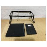 Designstyles Black Folding Laptop Lap Desk - Wooden Work Table and Stand for Couch, Bed and Sofa Computer Use - Folding Legs, Adjustable Tilt - Use as Reading and Breakfast Tray - By Designstyles (USE