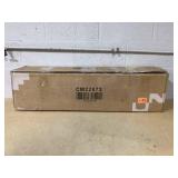 Goplus 7.5ft Artificial Snow Flocked Christmas Tree, Unlit Pencil Hinged Pine Tree with Metal Stand, Slim Xmas Snowy Tree for Indoor and Outdoor Use