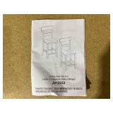 Winsome Wood Simone 2-Pc Cushion Ladder-back Counter Stool Set, Black & Walnut