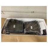 Winsome Wood Simone 2-Pc Cushion Ladder-back Counter Stool Set, Black & Walnut