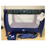 BABY JOY Portable Playard with Bassinet, Double Layer Foldable Baby Playpen with Breathable Mattress, Lightweight Easy Set up Baby Crib with Carry Bag, Foldable Travel Crib from Newborn to Toddlers