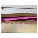 Costway 2-Seater Kids Patio Swing with Metal Stand and Adjustable Canopy, Pink (Maybe Missing Hardwear)