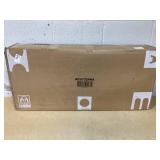 Slickblue Set of 2 Wooden Dining Chairs with X Back Natural Seat Cream White Finish Armless Style (Rubber Wood Frame) 18" x 21" x 39"