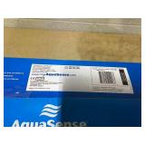 AquaSense Raised Toilet Seat with Lid, White, 4" Height, for Standard Non-Elongated Toilets, weight up to 300 lbs