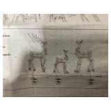 3 Pieces Reindeer Christmas Decor, Lighted Reindeer Christmas Yard Decorations, Outside Light Up Deer Family Set with 270 Lights and Stakes for Indoor and Outdoor