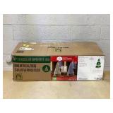 Holiday Time 6.5ft Pre-Lit Flocked Frisco Pine Artificial Christmas Tree, 250 color changing LED, Green