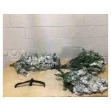 Holiday Time 6.5ft Pre-Lit Flocked Frisco Pine Artificial Christmas Tree, 250 color changing LED, Green