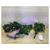 GOFLAME 6ft Artificial Christmas Tree, Pre-lit Xmas Tree 9 Lighting Modes w/ 845 PVC Branch Tips & 350 Color-Changing LED Lights, Holiday Festival Decoration Tree with Remote Control and Metal Stand