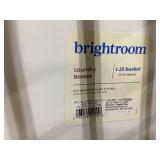 LOT OF 2 1.25bu Laundry Basket White - Brightroom: Plastic Clothes Hamper with Built-In Handles, Medium Size, Portable Storage