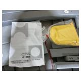 HAPPYGRILL Outdoor Bar Stool 30 Inches Patio Bar Chair with Backrest and Footrest, Weather Resistance HDPE Counter Height Barstools for Garden, Backyard (Grey,2)