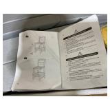 HAPPYGRILL Outdoor Bar Stool 30 Inches Patio Bar Chair with Backrest and Footrest, Weather Resistance HDPE Counter Height Barstools for Garden, Backyard (Grey,2)