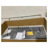 HAPPYGRILL Outdoor Bar Stool 30 Inches Patio Bar Chair with Backrest and Footrest, Weather Resistance HDPE Counter Height Barstools for Garden, Backyard (Grey,2)