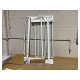 Regalo 36 in. White Metal Easy Step Extra Tall Walk-Through Gate Expands to fit openings between 29 in. to 36.5 in.