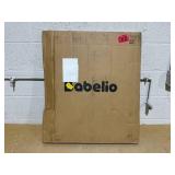 Babelio 27-45" No Bottom Bar Baby/Dog Gate with Easy Installation, 2-in-1 Auto Close Design, Suitable for The House, Stairs, and Doorways, Safety Pet Gates with Large Walk-Thru Door, White