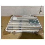 Babelio 27-45" No Bottom Bar Baby/Dog Gate with Easy Installation, 2-in-1 Auto Close Design, Suitable for The House, Stairs, and Doorways, Safety Pet Gates with Large Walk-Thru Door, White