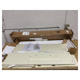 COSTWAY Multi-Purpose Vintage Hallway Cabinet with Adjustable Shelf, Wood, Storage Cabinet, Country House Style for Kitchen, Living Room, Bedroom 58.5 x 31.5 x 123 cm (White) (USED, Minor Transit Dama