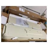 COSTWAY Multi-Purpose Vintage Hallway Cabinet with Adjustable Shelf, Wood, Storage Cabinet, Country House Style for Kitchen, Living Room, Bedroom 58.5 x 31.5 x 123 cm (White) (USED, Minor Transit Dama