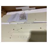 COSTWAY Multi-Purpose Vintage Hallway Cabinet with Adjustable Shelf, Wood, Storage Cabinet, Country House Style for Kitchen, Living Room, Bedroom 58.5 x 31.5 x 123 cm (White) (USED, Minor Transit Dama