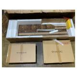 COSTWAY Electric Fireplace TV Stand for TVs Up to 65 Inches, 1400W Heater Insert with Remote Control, 6H Timer, 3-Level Flame, Overheat Protection and CSA Certification, Adjustable Shelves, Brown 16"D