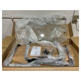 2-Tier Glass-Top Oval Coffee Table with Wooden Shelf for Living Room