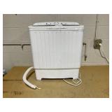 COSTWAY Portable Washing Machine, Twin Tub 20 Lbs Capacity, Compact Laundry Washer(12 Lbs) and Spinner(8 Lbs), Durable Design, Timer Control, Perfect for RV, Apartments and Dorms, Grey+White