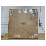 Moccha 36" Round Dining Table for 4 - Rubber Wood Kitchen Table with Intersecting Trestle Legs, Vintage Bar Table, Farmhouse Dining Room Tables for Dinette, Small Space, Restaurant, Bistro (Oak)