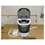 Costway 5.5 lbs. 0.6 cu. ft. Top Load Washer Portable Mini Compact Washing Machine in Gray Dryer Gravity Drain