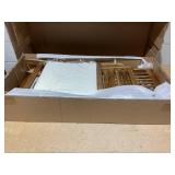 Costway Outdoor Folding Chairs with Seat Cushions Set of 2, Beige 18.5" x 23.5" x 33.5"