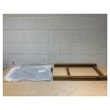 Costway 31.5 Inch Wood A-Frame Sidewalk Signage Chalkboard