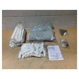 Costway 3-4 Kids Large Play Tent House with 2 Opening Doors and Star Lights-Gray