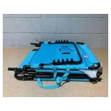 GYMAX Tanning Chair, 350lbs Beach Lounge Chair with Face Hole, Washable Pillow & Carry Strap, Adjustable Folding Chaise Lounge, Layout Lounger for Outside, Patio, Poolside, Lawn (1, Arctic) (Slightly 