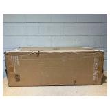 Costway 30" Height Set of 4 High Back Metal Industrial Bar Stools - 17" x 17" x 46" (L x W x H)