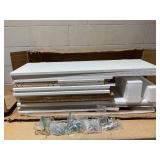 Costway Tall Kitchen Pantry Cabinet with Dual Tempered Glass Doors and Shelves