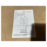 Costway 4 Pieces Outdoor PE Rattan Cushioned Barstool Set with Armrests 23" x 21" x 46" (L x W x H)