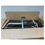 Costway 4 Pieces Outdoor PE Rattan Cushioned Barstool Set with Armrests 23" x 21" x 46" (L x W x H)