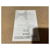 Costway NP12015DK Aluminum Portable Picnic Table with 2-Tier Open Shelves & Spacious Tabletop - Black