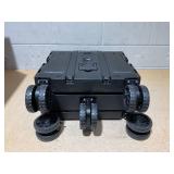 Goplus Large Foldable Utility Cart w/ 2-Tier Storage Crates, 5 Rotate Wheels, Metal Telescoping Handle, Portable Rolling Trolley Collapsible Cart for Grocery Shopping Camping & Travel (Black) 20"D x 3