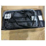 Costway Black Rectangular Plastic Outdoor Picnic Table with 2 Bench Assembled Depth (in.) 54 in Height (in.) 28.5 in Width (in.) 59 in