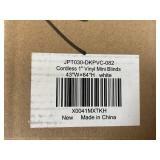 taplzmg 1" Cordless Mini Blinds 43" W x 64" H, White Vinyl Blinds, Horizontal Light Filtering Blinds, Window Blinds for Indoor Windows, Office, Kitchen, Bathroom and Living Room.