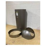 Umbra Venti 16-Gallon Swing Top Kitchen Trash Large, 35-inch Tall Garbage Can for Indoor, Outdoor or Commercial Use, Pewter (Minor Transit Damage)