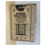 Carlson Extra Wide Walk Through Pet Gate with Small Pet Door, Includes 4-Inch Extension Kit, Pressure Mount Kit and Wall Mount Kit, White 36.5"W x 30"H