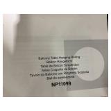 Costway Folding Hanging Table with 3-Level Adjustable Height for Patio Balcony 25" x 24" x 29" (L x W x H)