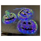 Boyel Living Halloween Decoration 150 LED Stacked Pumpkin Light Set with Base 3.4ft