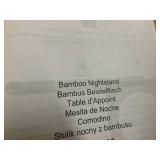 GORELAX Bamboo Nightstand, Open Storage Shelf, Narrow Rectangular Rustic Wood End Table for Small Space, Bedroom, Living Room