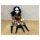 Boyel Living Spooky Jump-Scare Halloween Animatronic Haunted Woman with Red Eyes and Sound Activation 5.4ft
