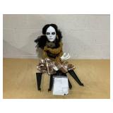 Boyel Living Spooky Jump-Scare Halloween Animatronic Haunted Woman with Red Eyes and Sound Activation 5.4ft